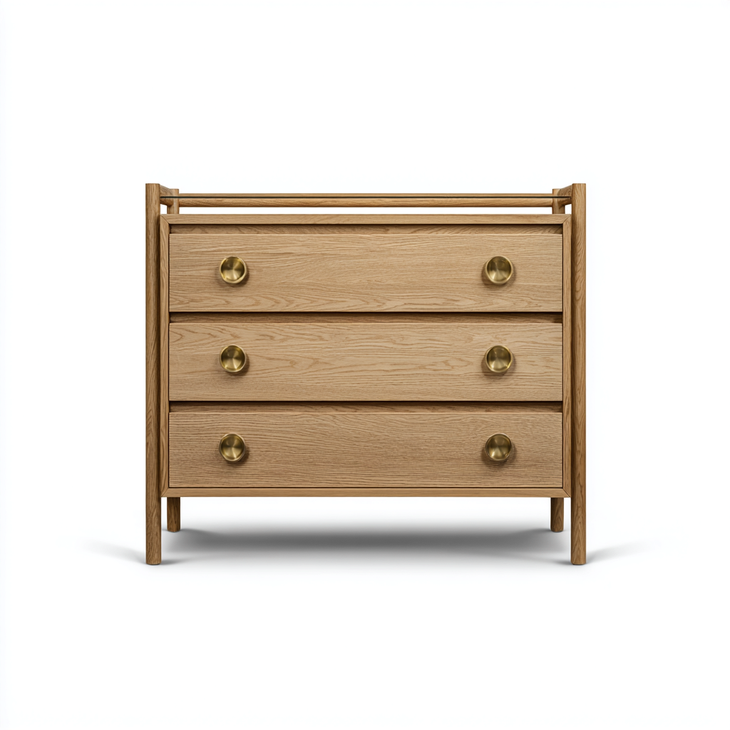 Kommode mit Schubladen Massivholz 80x40x85 cm - natur - skandinavisches Design-Sofagetly