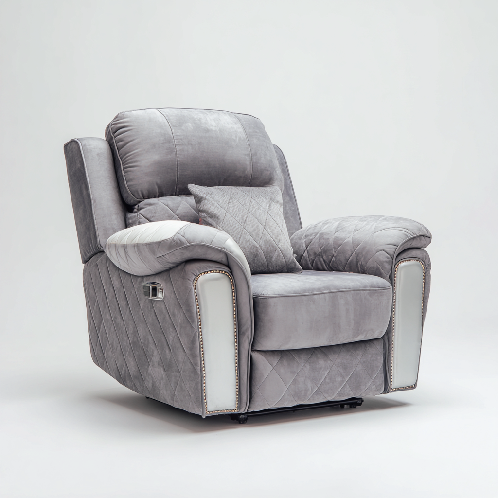 Liegesessel Stoffpolsterung 95x90x100 cm - Grau - Modernes Design-Sofagetly