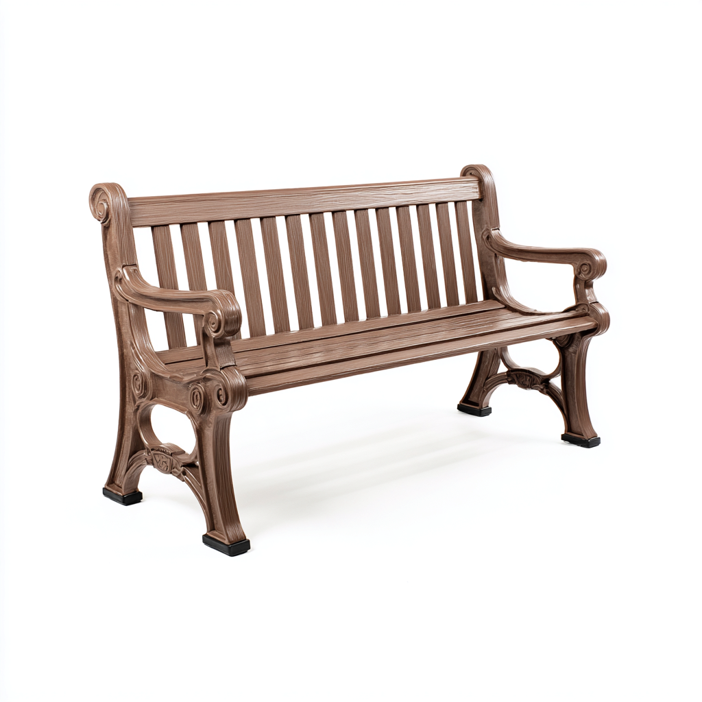 Gartenbank - Kunststoff - 150x60x90 cm - braun - klassisches Design-Sofagetly