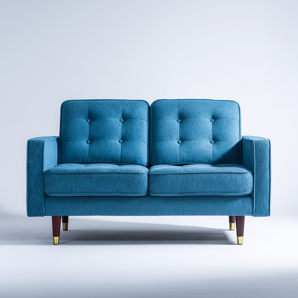 Gerades Sofa Stoff 155x88x82 cm - blau - modernes Design-Sofagetly
