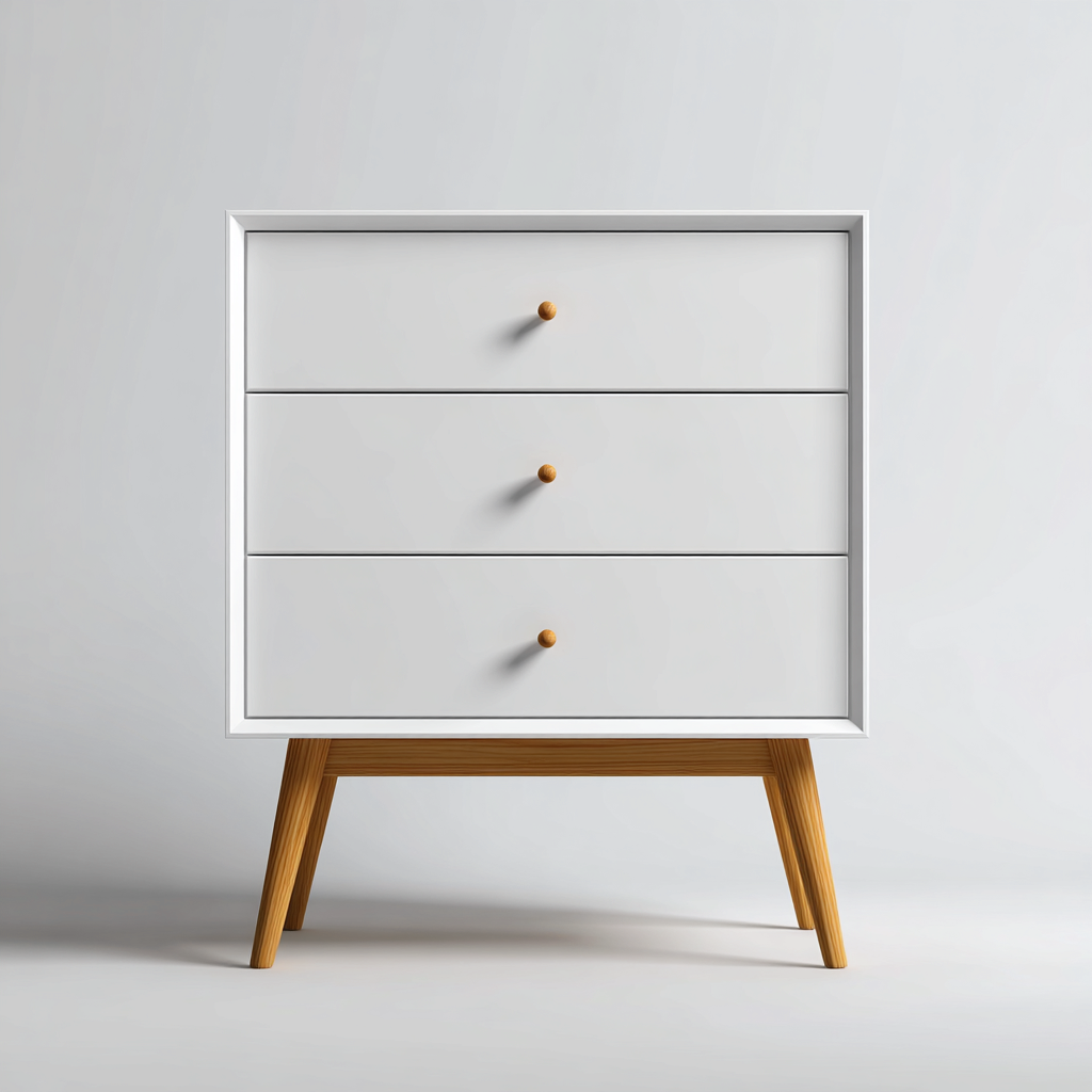 Kommode mit Schubladen-Holzwerkstoff-80x40x90 cm-Weiß-Holz-Modern-geeignet für Schlafzimmer-Sofagetly