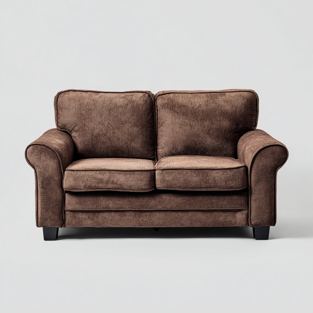 Gerades Sofa Stoff 165x92x84 cm - braun - klassisches Design-Sofagetly