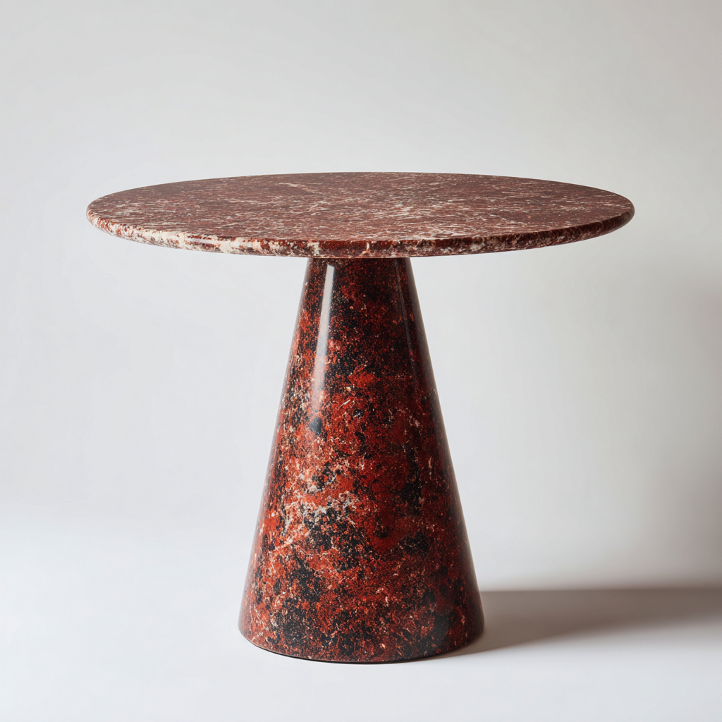 Gartentisch - Stein 70x70x75 cm - rot - modernes Design-Sofagetly