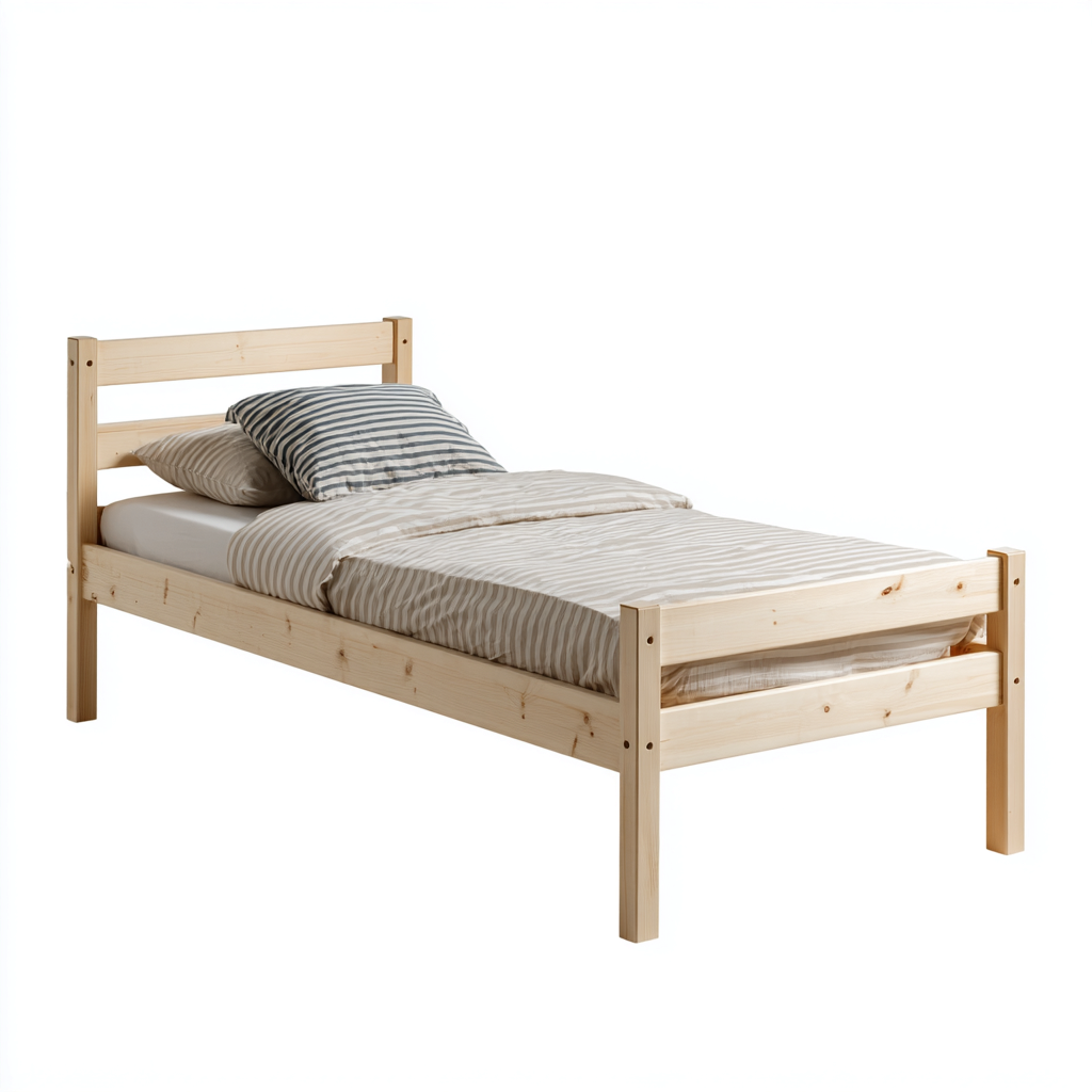 Kinderbett Holz 190x90x85 cm - Natur - Modernes Design-Sofagetly