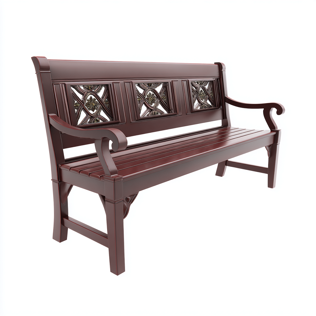 Gartenbank Holz 135x55x95 cm - Dunkelbraun - Klassisch - Für Garten-Sofagetly