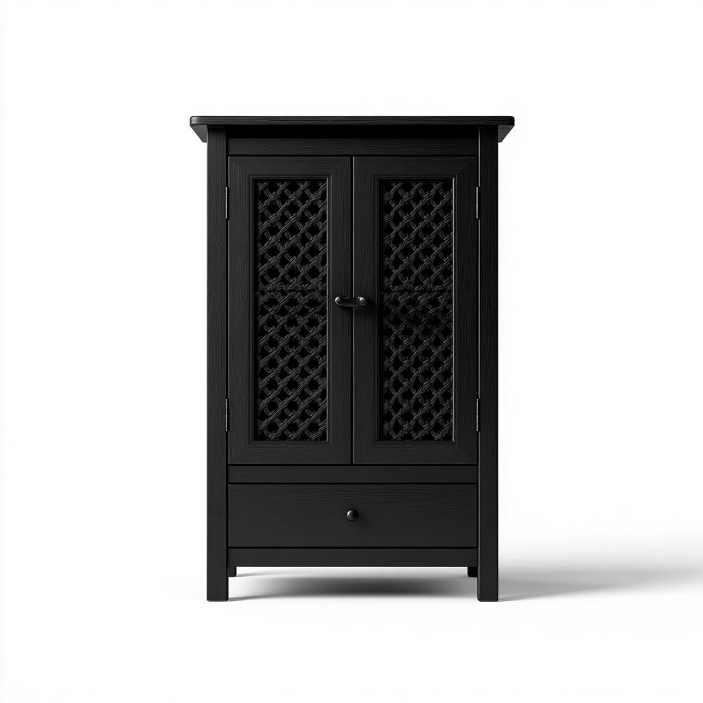 Schuhschrank Holz 60x35x90 cm - Schwarz - Modern - Für Flur-Sofagetly