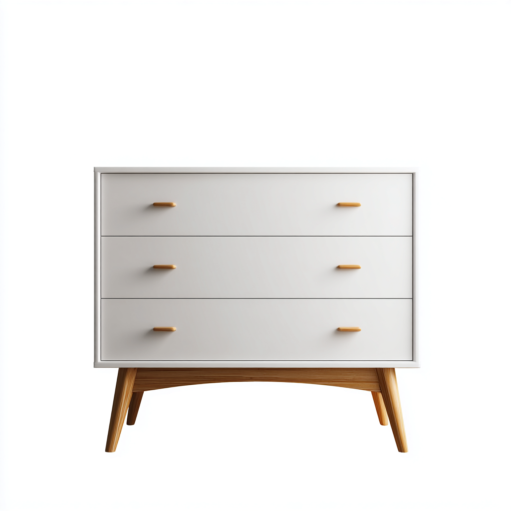 Kommode mit Schubladen MDF-Massivholz 85x42x90 cm - Weiß-Eiche - Modernes Design-Sofagetly