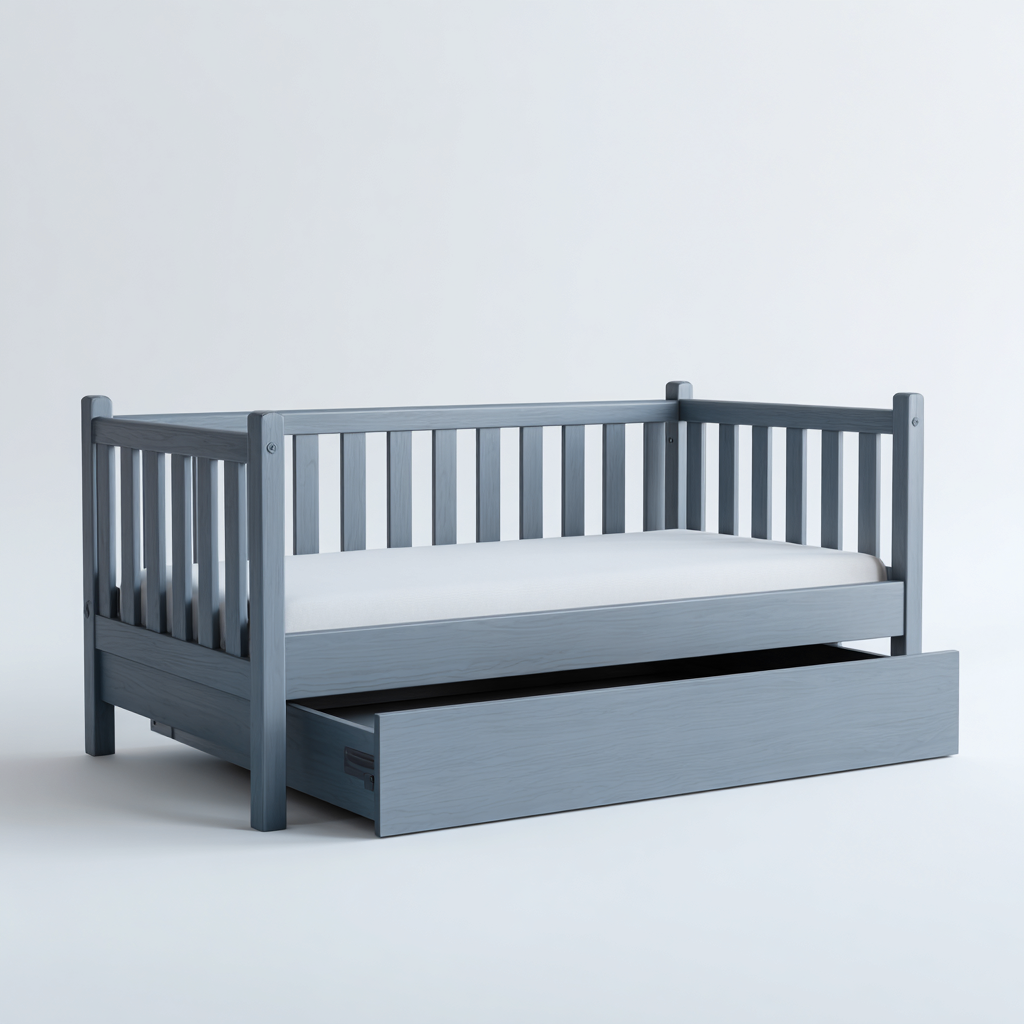 Kinderbett Holz 160x80x70 cm - Blau - Modernes Design-Sofagetly