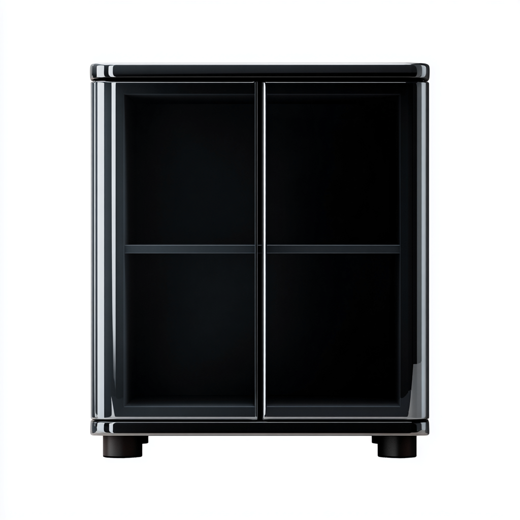 Schuhschrank - lackierte Oberfläche und Stauraum - 70x40x85 cm - schwarz - modernes Design-Sofagetly