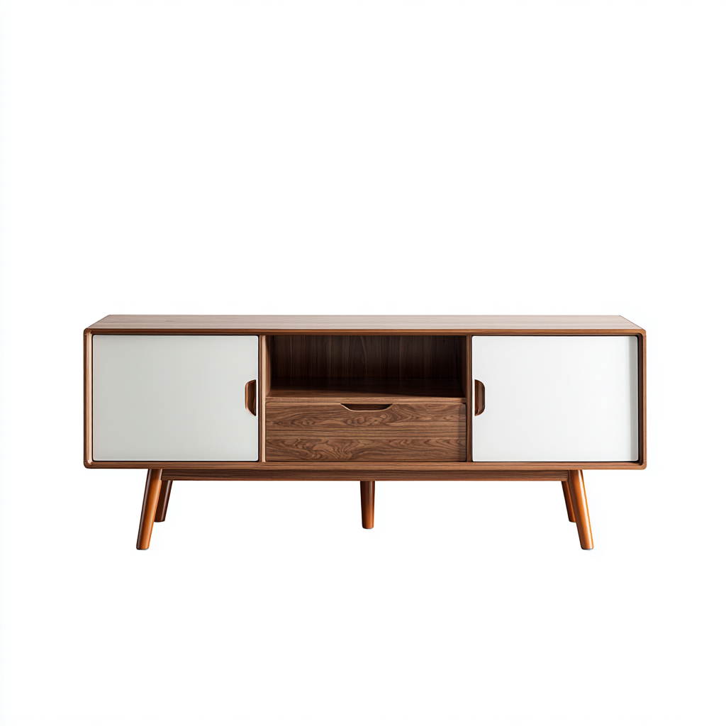 Fernseh Lowboard Massivholz 150x40x50 cm - holz-weiß - modernes Design-Sofagetly