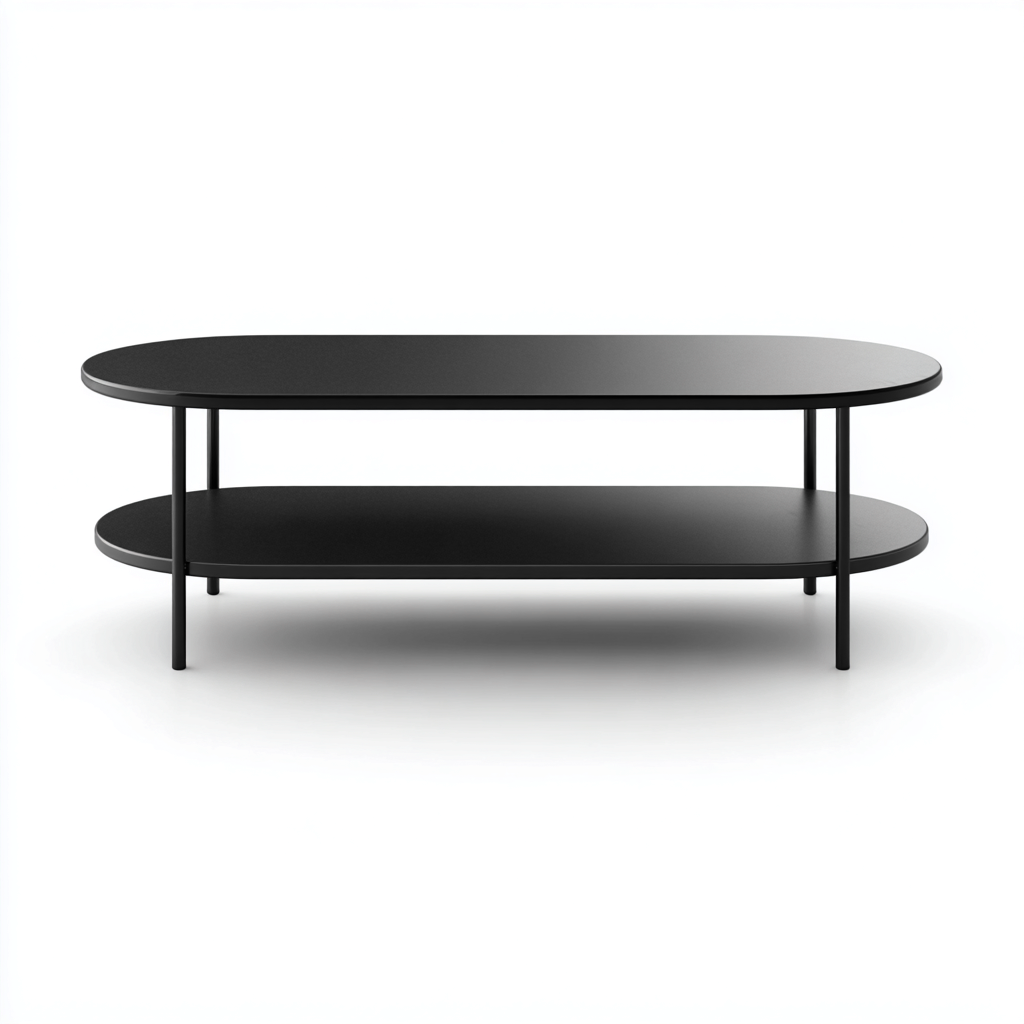 Fernseh Lowboard Metall 120x60x45 cm Schwarz Modernes Design-Sofagetly