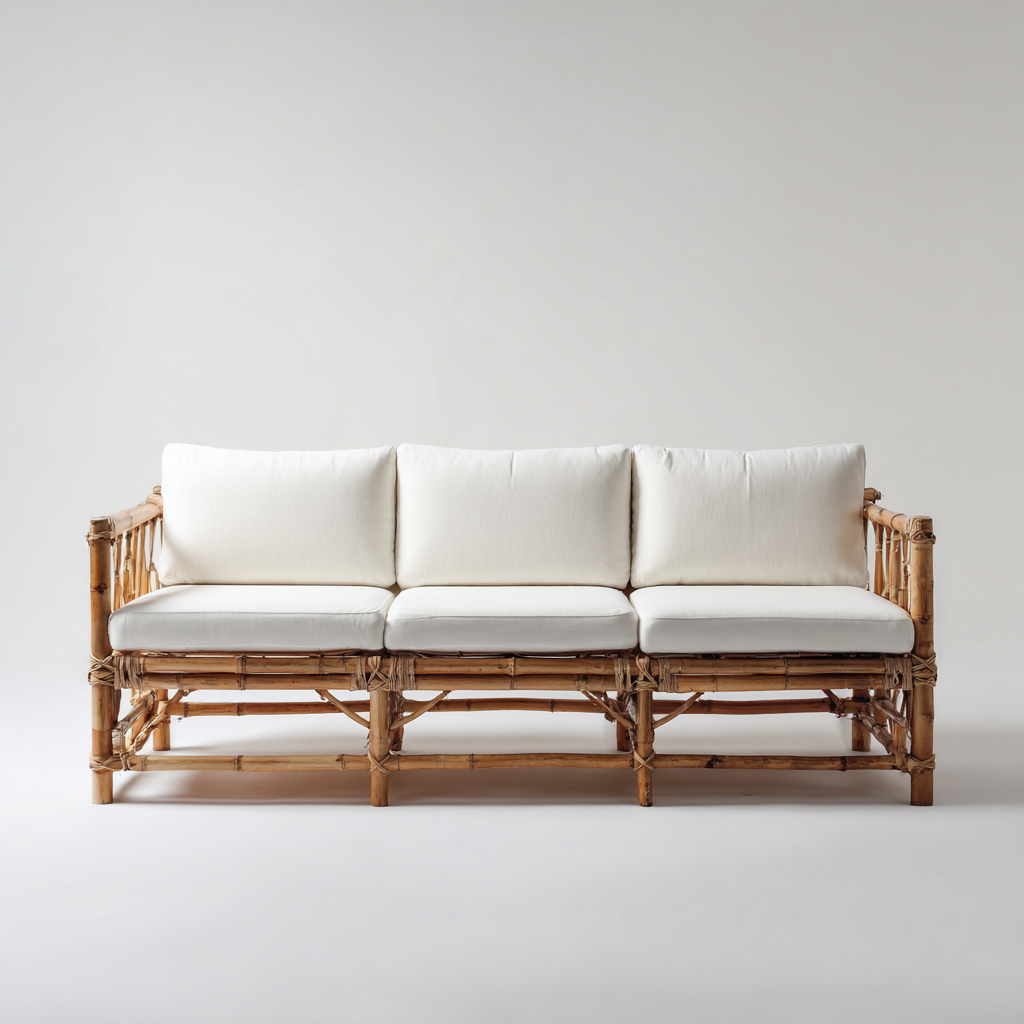 Gartensofa - Bambus 190x80x85 cm - natur - klassisches Design-Sofagetly