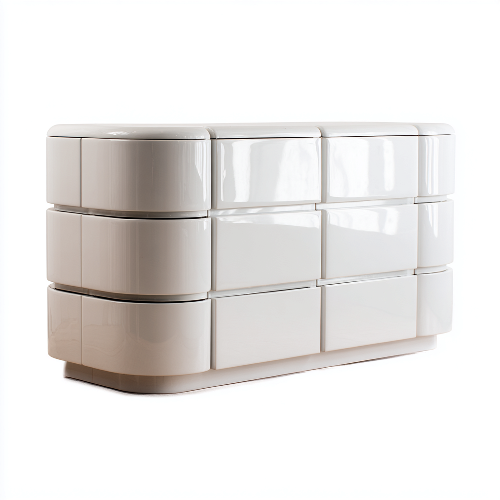 Kommode mit Schubladen Holz 120x45x85 cm - Weiß - Modernes Design-Sofagetly