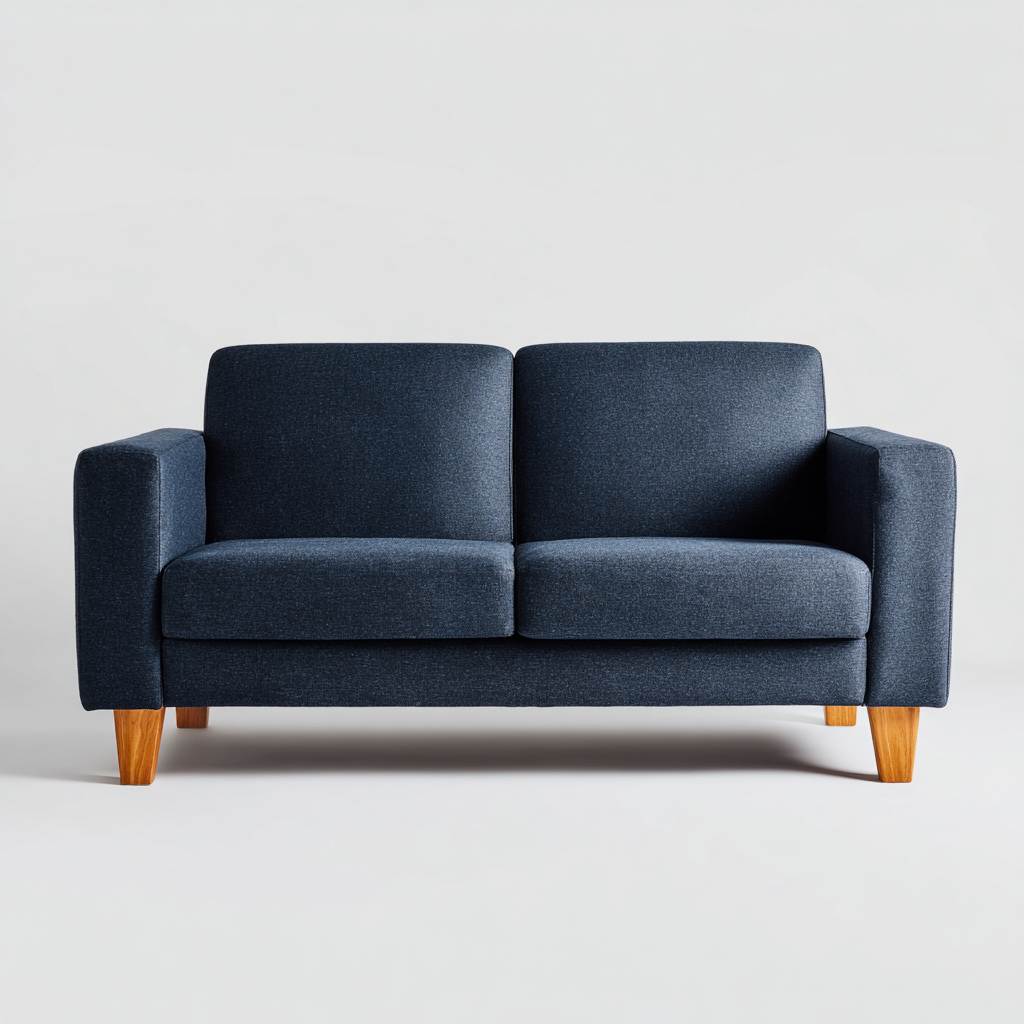 Gerades Sofa Stoffpolsterung 150x80x85 cm - Dunkelblau - Modernes Design-Sofagetly