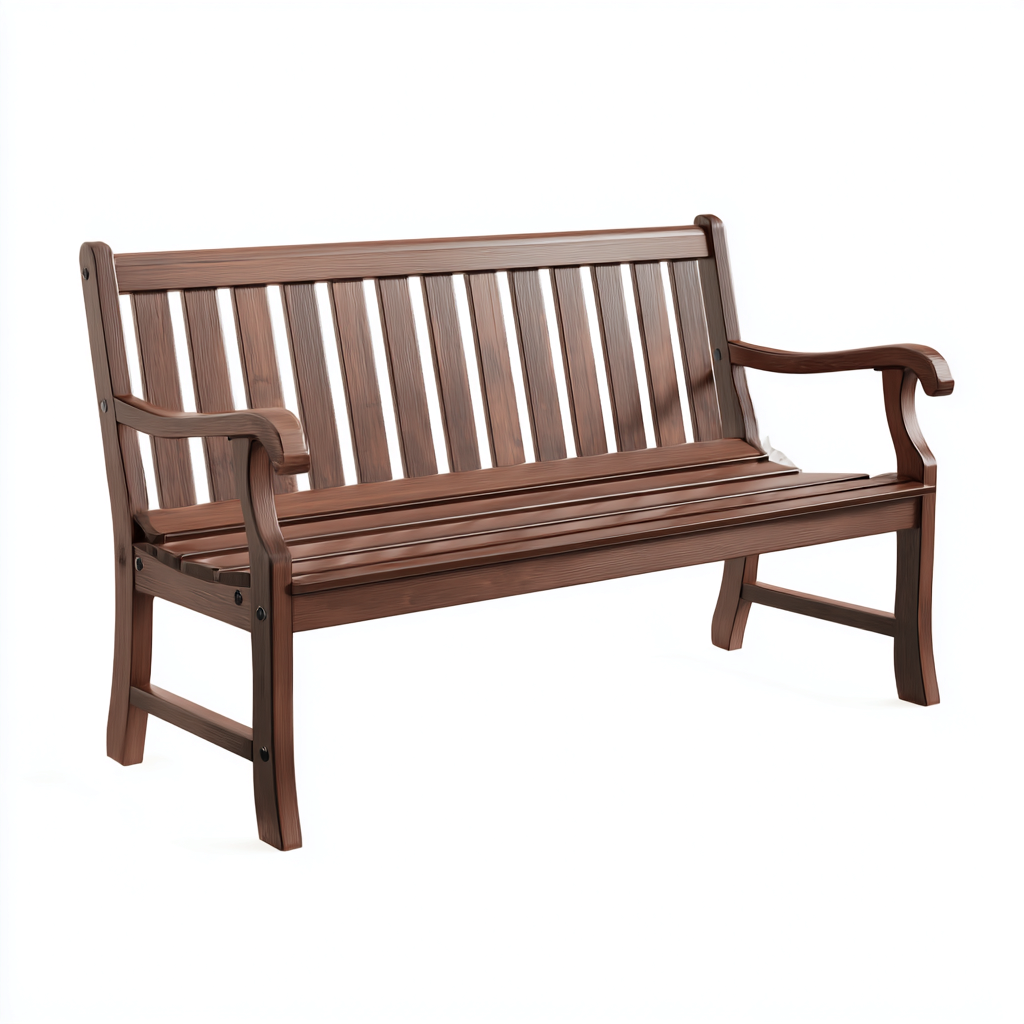 Gartenbank - Massivholz 130x60x90 cm - braun - klassisches Design-Sofagetly