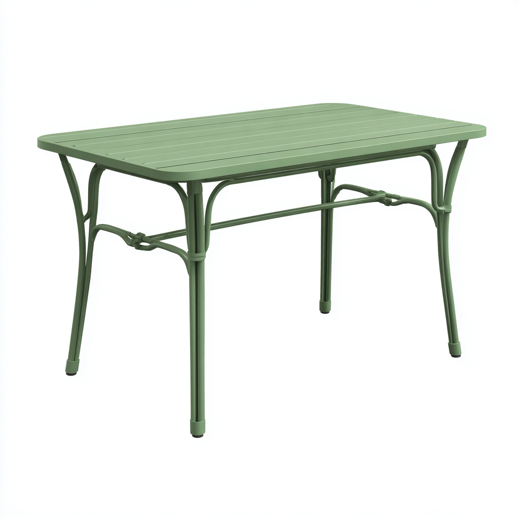 Gartentisch - Metall 120x70x75 cm - grün - klassisches Outdoor-Design-Sofagetly