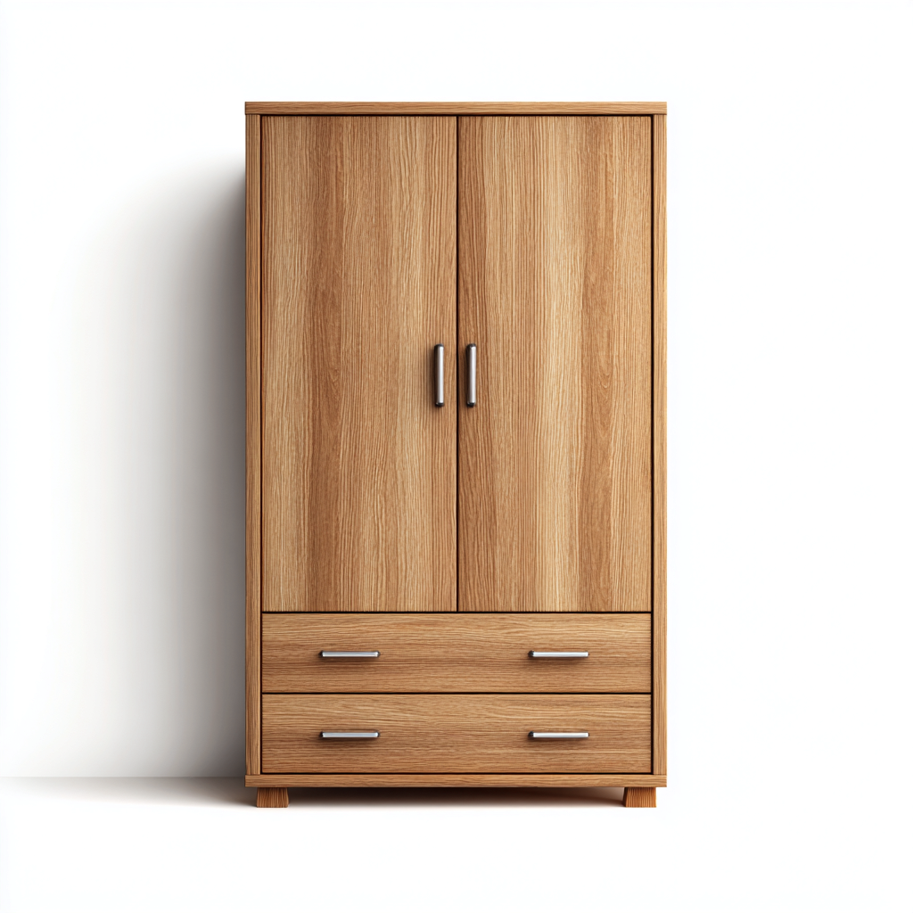 Kleiderschrank Holz 90x50x180 cm Eiche - Modernes Design-Sofagetly