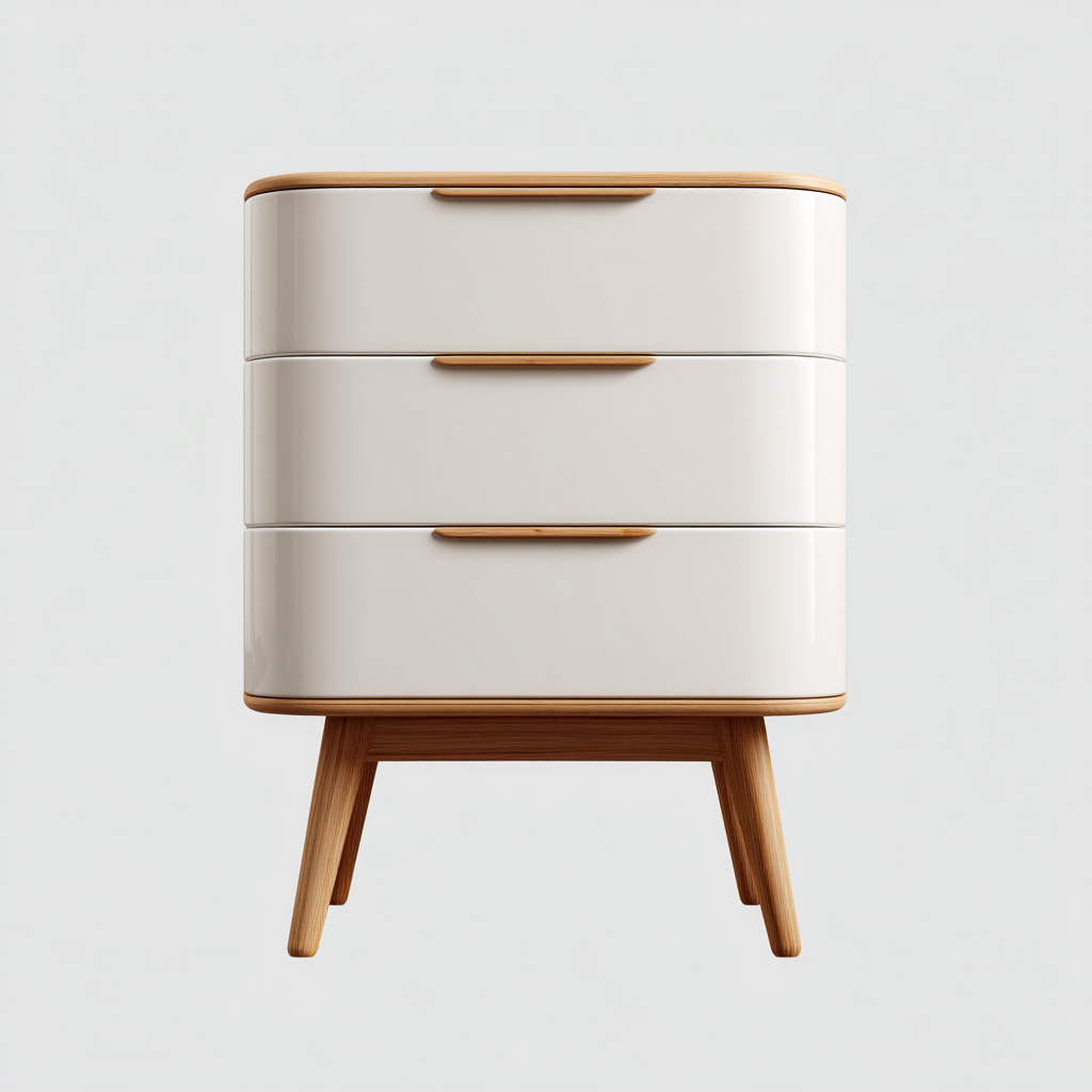 Kommode mit Schubladen Holz 50x40x70 cm - weiß-natur - skandinavisches Design-Sofagetly