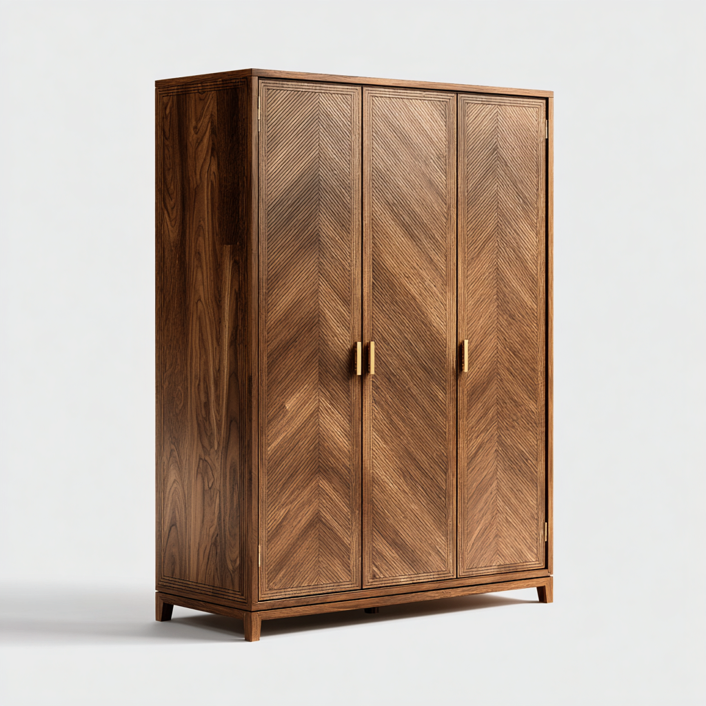 Kleiderschrank Massivholz 120x55x190 cm Braun - Modernes Design-Sofagetly