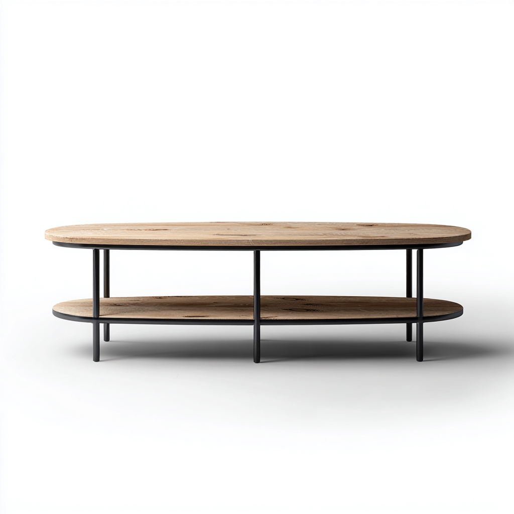 Fernseh Lowboard - Metall-Holzwerkstoff - 130x60x45 cm - Schwarz-Eiche - Industrial Design - Für Wohnzimmer-Sofagetly