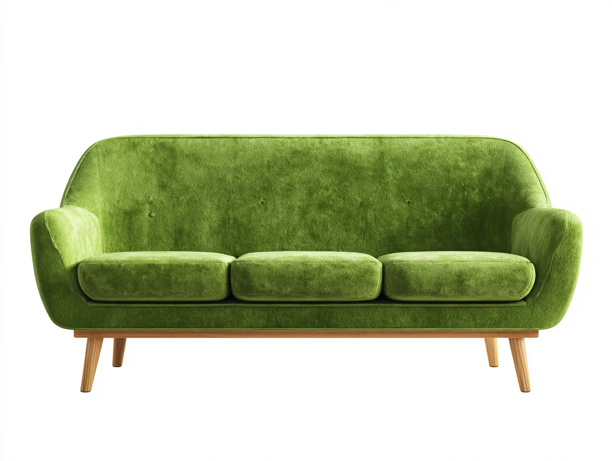 Canapé 3 places tissu 210x85x80 cm - vert - design moderne pour salon-Homigoloft