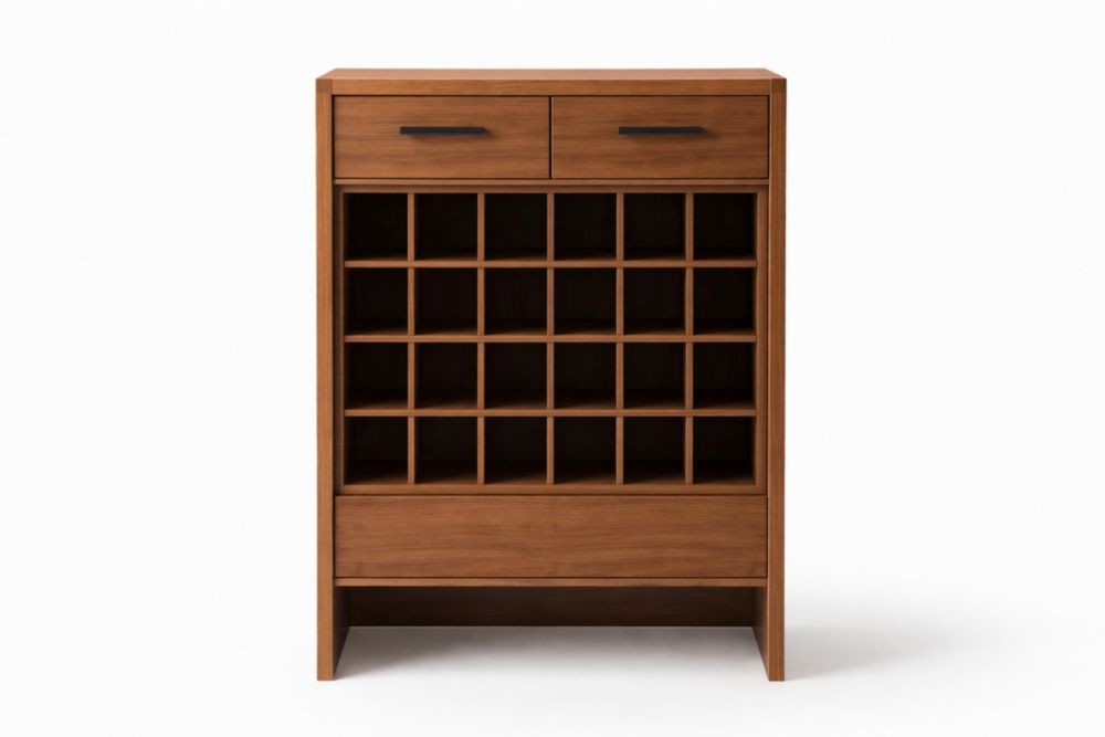 Portabottiglie in Legno con Cassetti 24 Scomparti