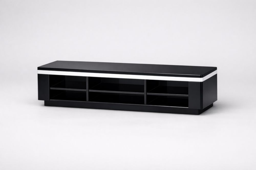 Mobile TV in MDF Nero Bianco 180x45x40 cm