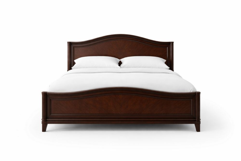 Letto matrimoniale in legno massello marrone 200x160x120 cm