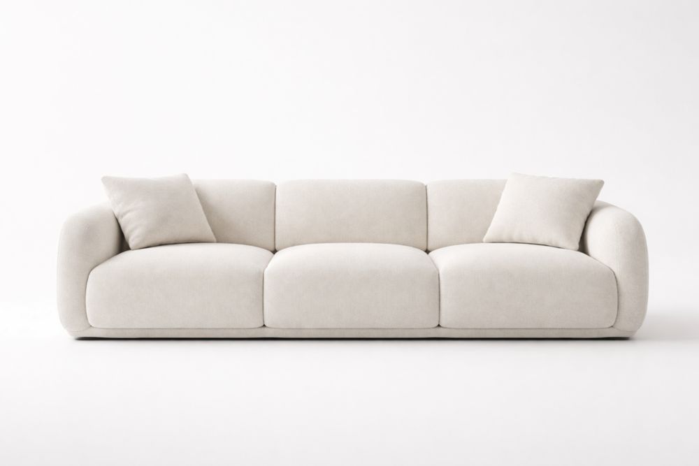 Divano 3 Posti in Tessuto Beige