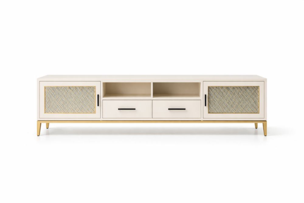 Mobile TV bianco  Lunghezza 180 cm