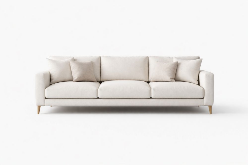 Divano 3 posti in tessuto bianco