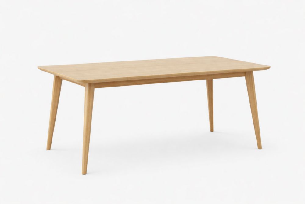 Tavolo rettangolare in legno di rovere Lunghezza 180 cm x Larghezza 90 cm x Altezza 75 cm