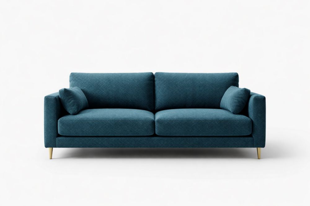 Divano in tessuto blu