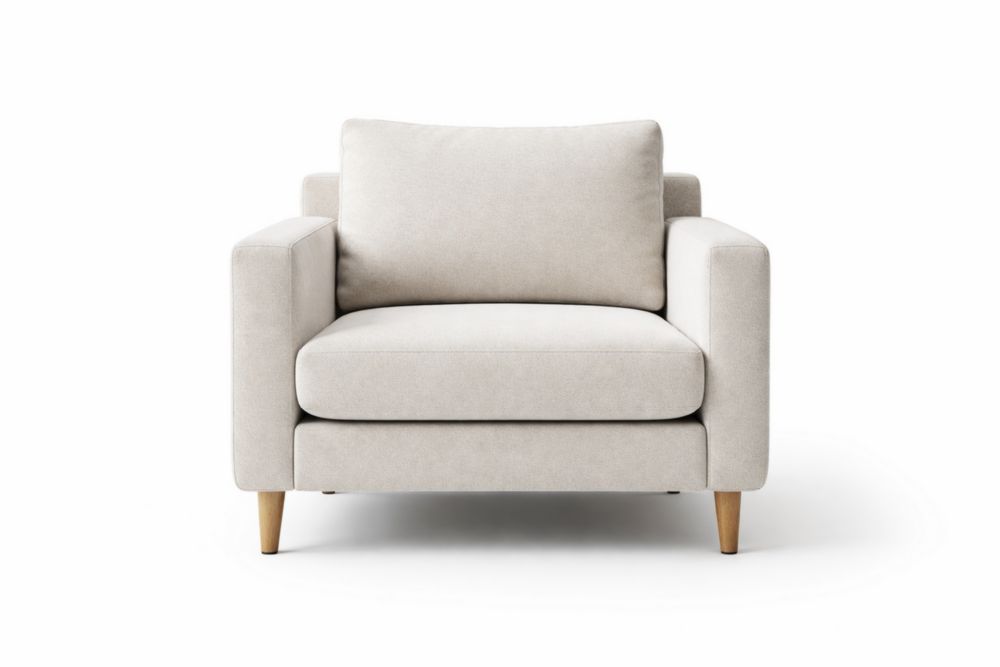 Poltrona in Tessuto Poliestere Beige