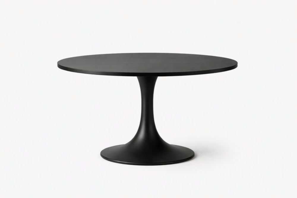 Tavolo Rotondo Nero Legno MDF