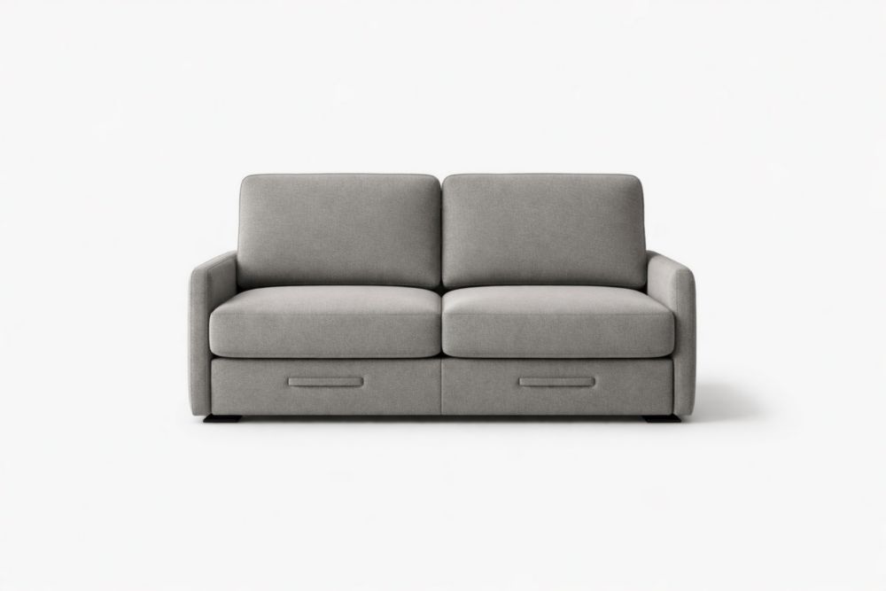 Divano Letto in Tessuto Grigio Lunghezza200cmxLarghezza90cmxAltezza85cm