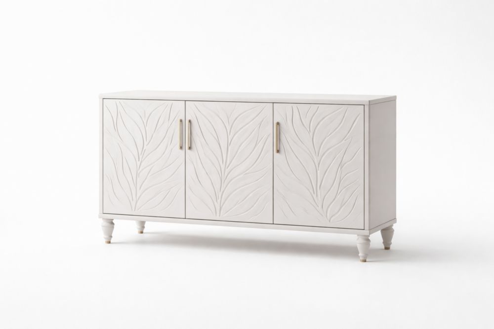 Credenza MDF con Intagli e Tre Ante Lunghezza 150 cmxLarghezza 40 cmxAltezza 85 cm