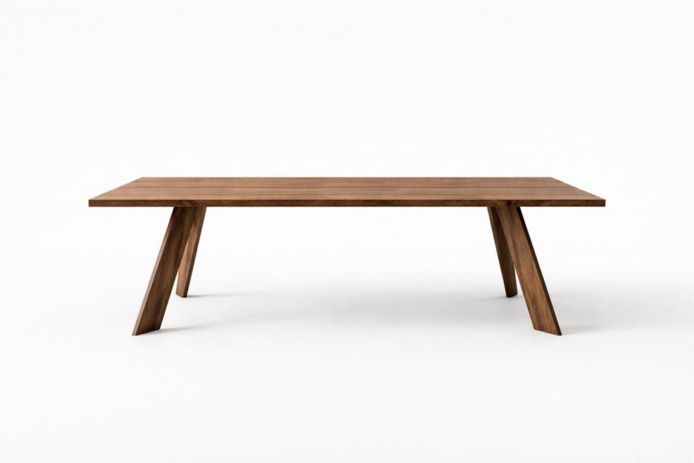 Tavolo da Pranzo Rettangolare in Legno Noce Lunghezza180cmxLarghezza90cmxAltezza75cm