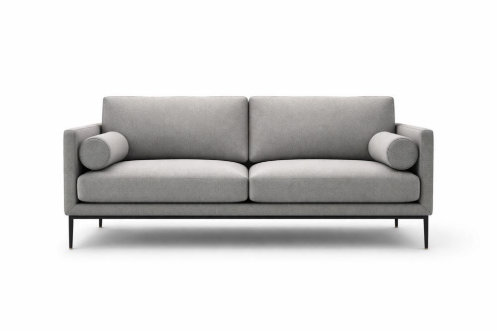 Divano a 2 posti in tessuto grigio