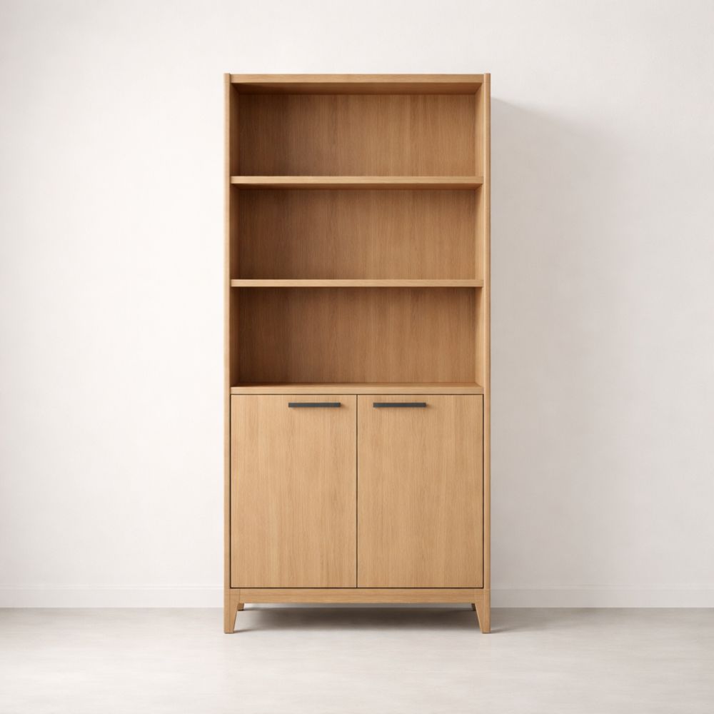 Libreria in MDF con Ripiani e Ante 180cm x 80cm x 35cm