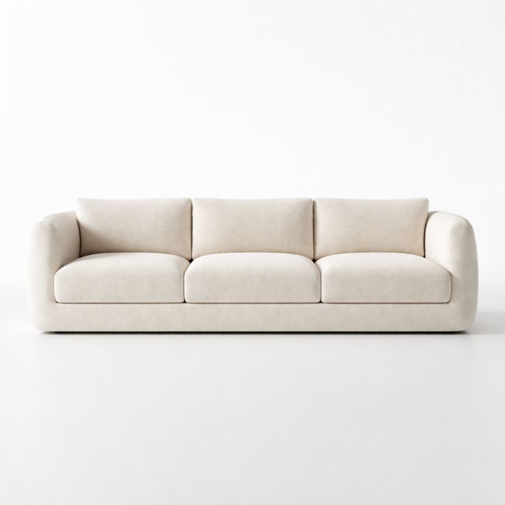 Divano 3 posti tessuto poliestere Beige