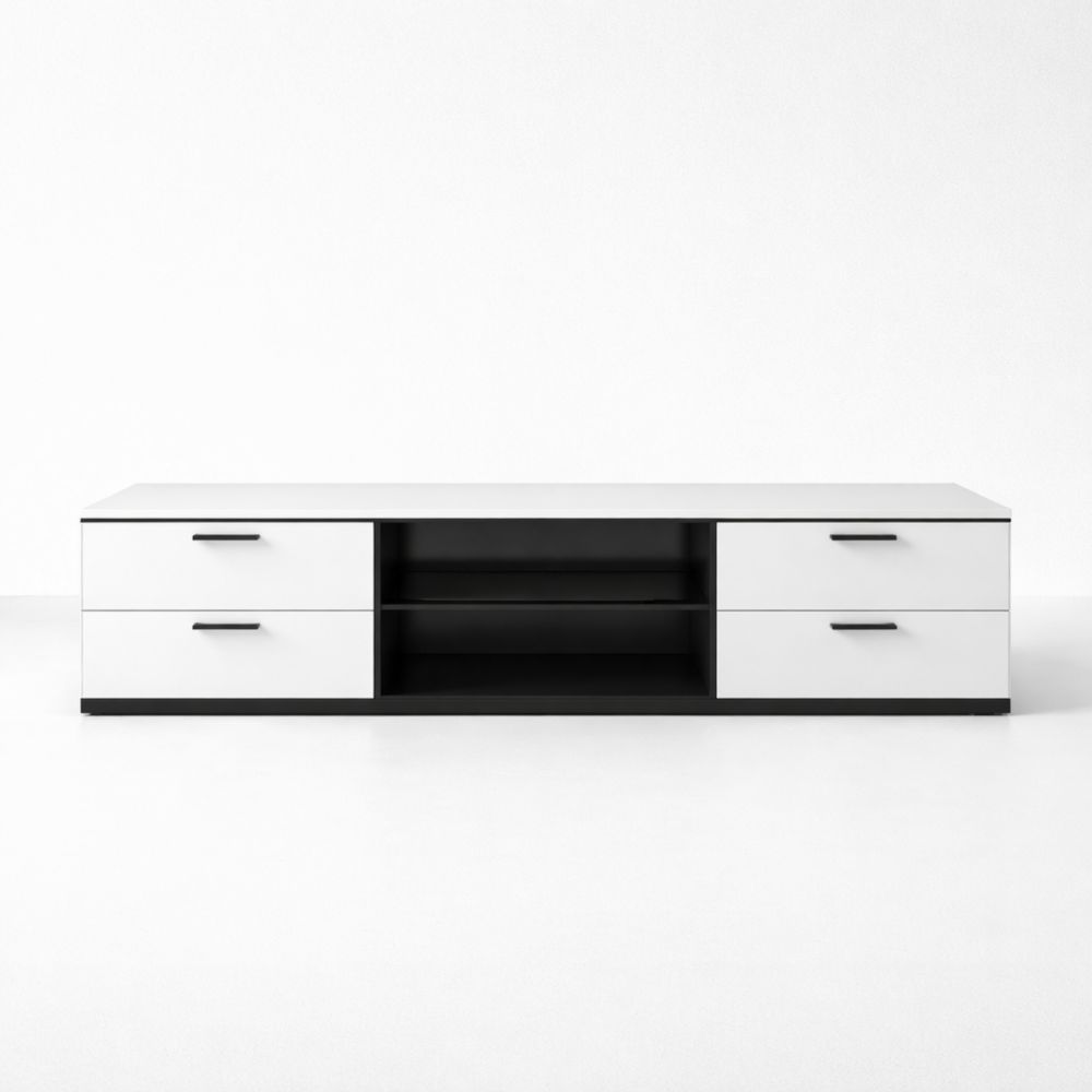 Mobile TV in MDF con 4 cassetti e 2 scomparti 180x40x35 cm