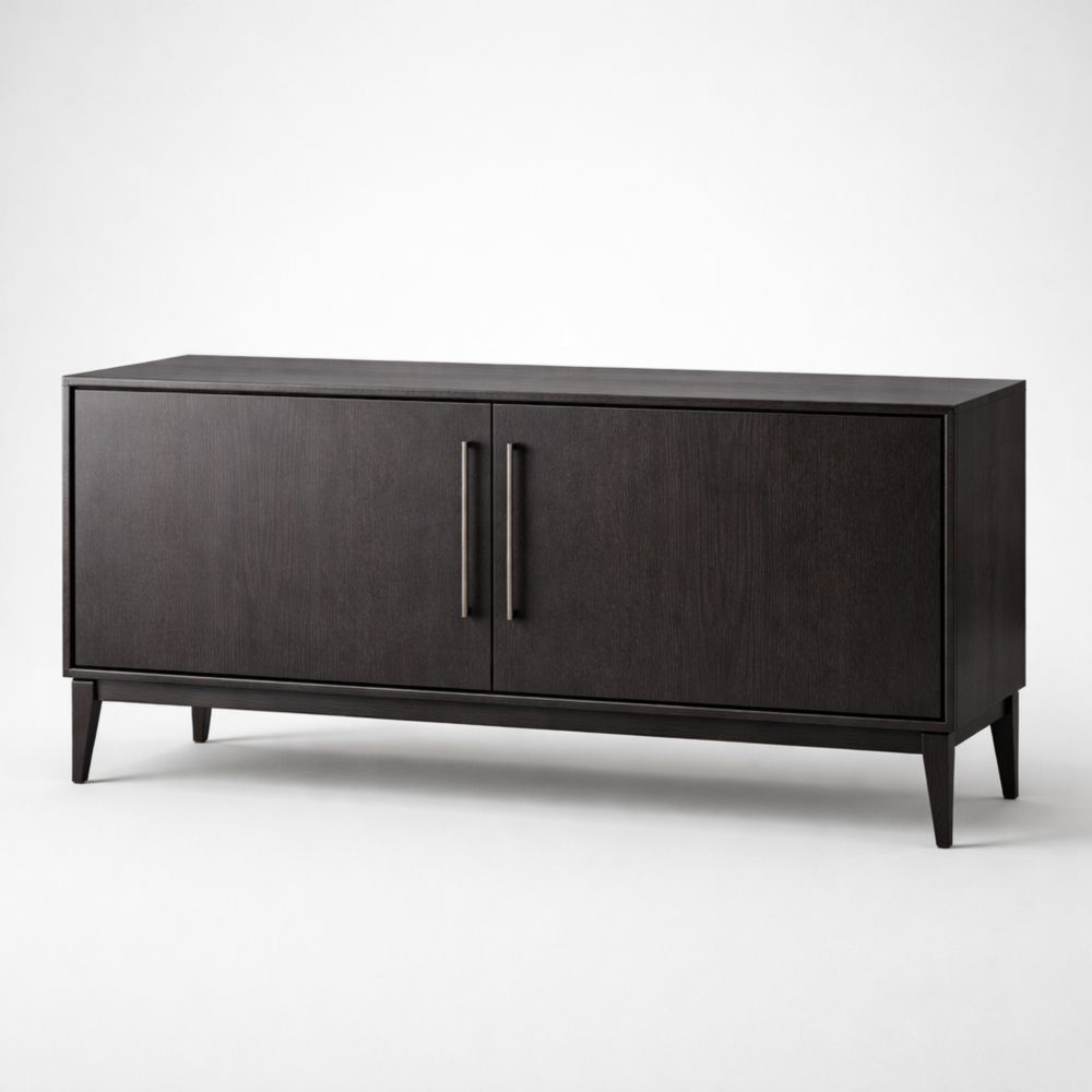 Credenza rettangolare in legno nero