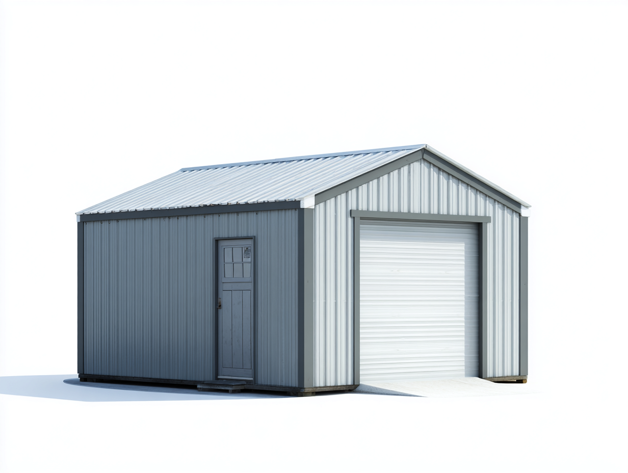 Abri de jardin 300x200x215 cm Gris Toit métallique