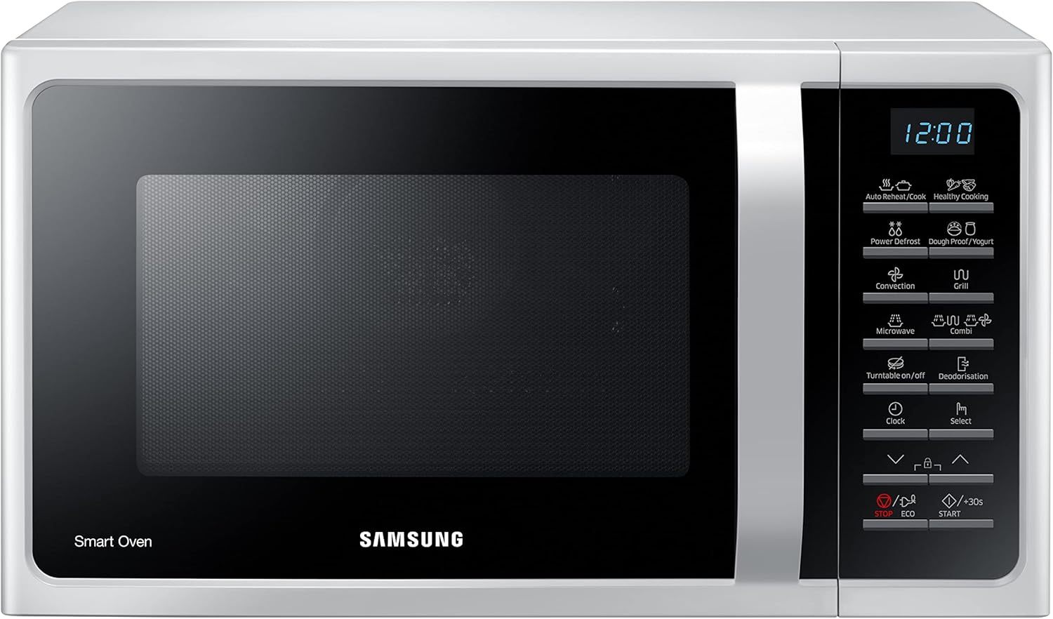 Samsung SmartOven MC2BH5015AW/ET Four à micro-ondes combiné 28L Blanc, 900W micro-ondes, 1500W gril, cuisson ventilée, Fresh Menu-Bamboogohaus