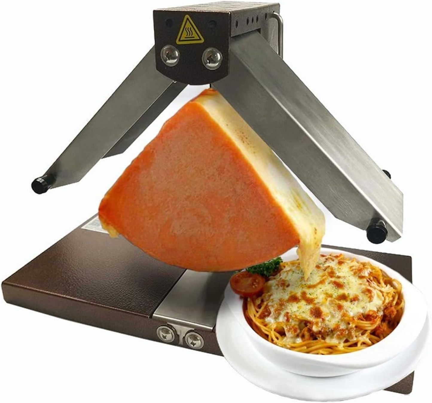OUHKDM Appareil à Raclette Professionnel 1000W, Presse à Panini Électrique Double Plaque en Acier Inoxydable à Chauffe Uniforme et Préchauffage Rapide-Bamboogohaus