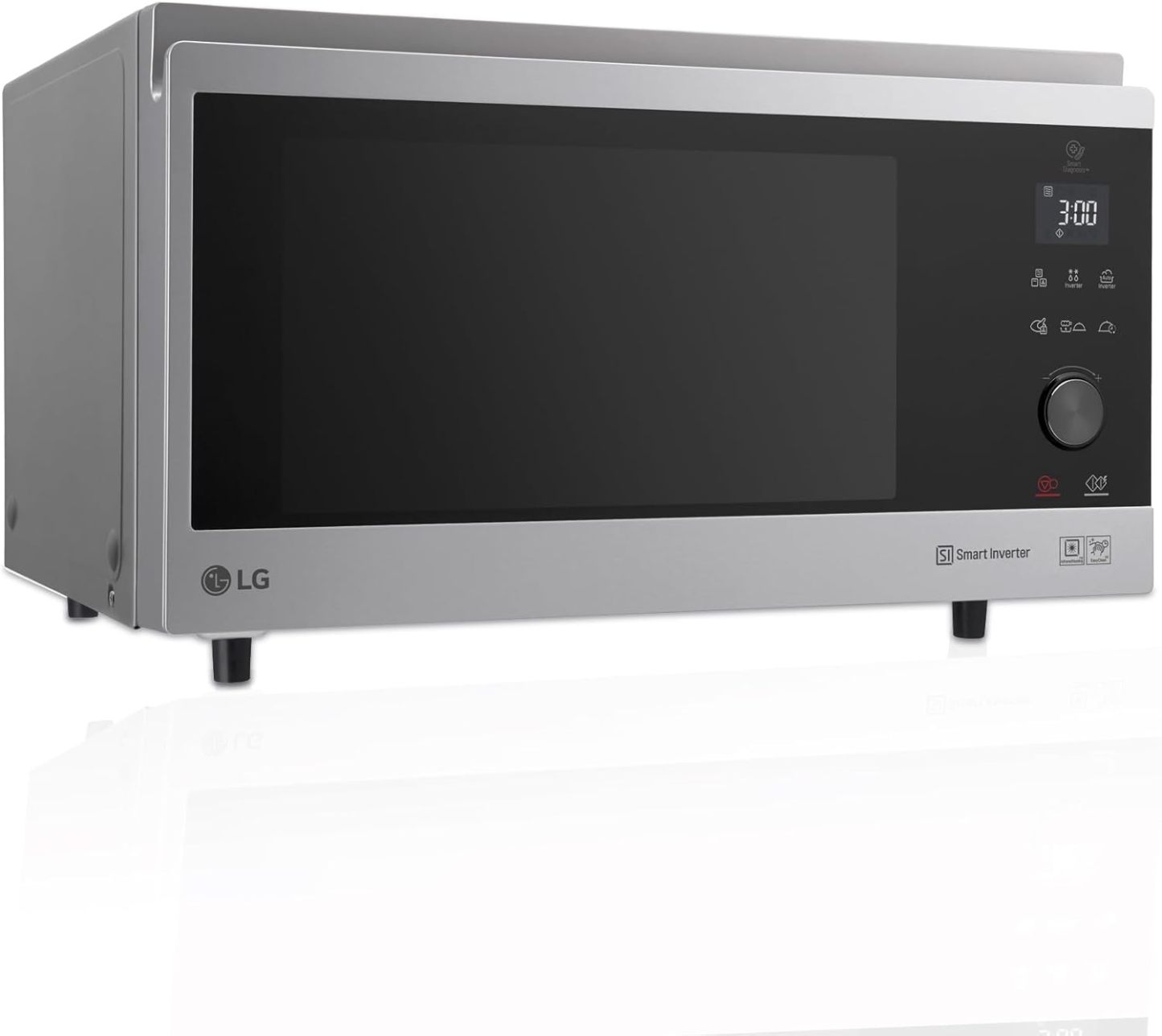 LG MJ3965ACS Four micro-ondes 4 en 1 Smart Inverter 39L, 1100W micro-ondes, 950W gril, 1850W convection, acier inoxydable-Bamboogohaus