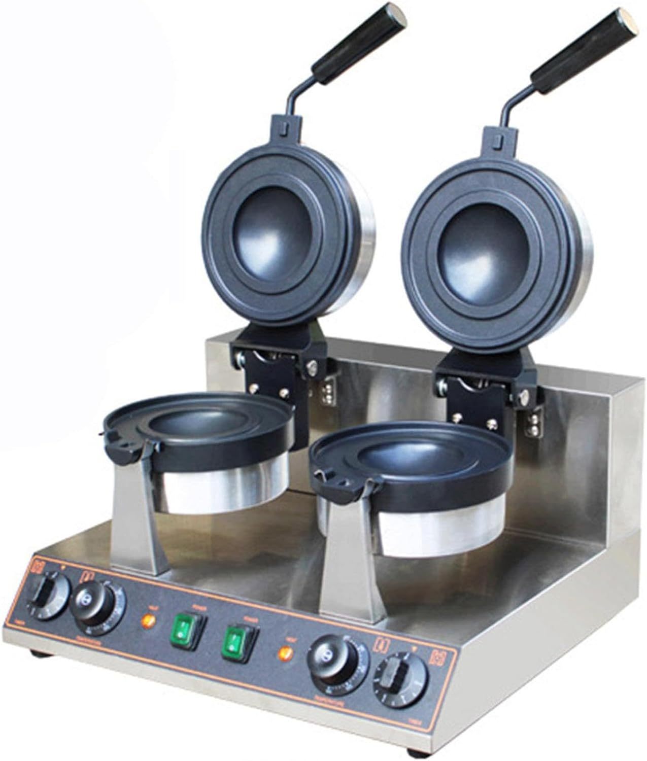 Machines à Gaufres et Croques Double 1300W 10 cm Température Réglable 50-300°C Revêtement Téflon-Bamboogohaus