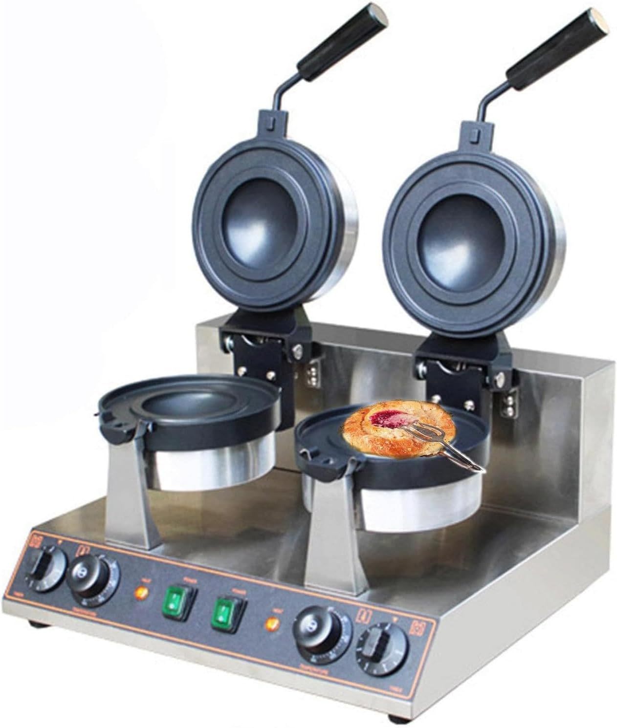 YMAOMAO Gaufrier Commercial Hamburger UFO 1300W 220V Antiadhésif Acier Inoxydable Compact-Bamboogohaus