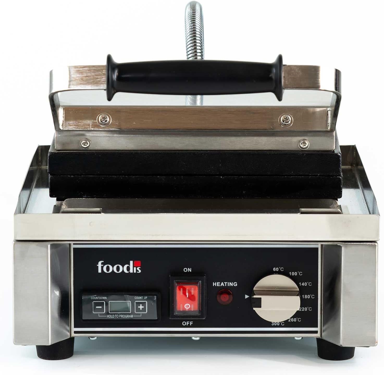 foodis Gaufrier Rond et Croque Monsieur 1700W 230V Régulation 60-300°C Minuteur Amovible 30 x 42 x 29,5 cm-Bamboogohaus